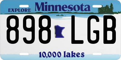 MN license plate 898LGB
