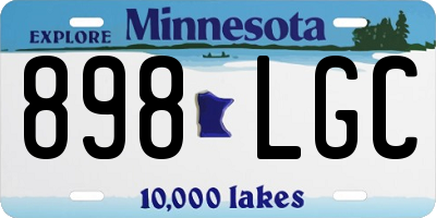 MN license plate 898LGC