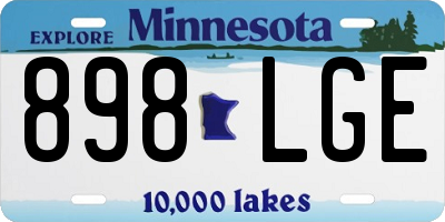 MN license plate 898LGE