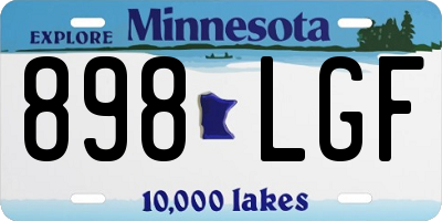 MN license plate 898LGF