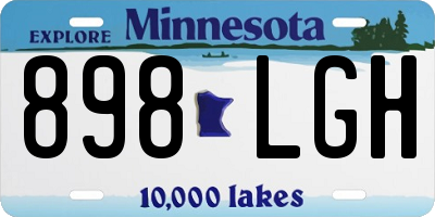 MN license plate 898LGH