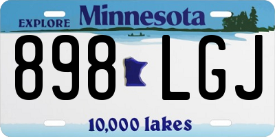 MN license plate 898LGJ