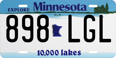 MN license plate 898LGL