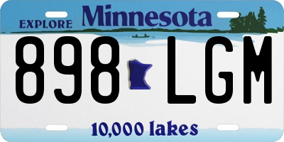 MN license plate 898LGM