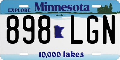 MN license plate 898LGN