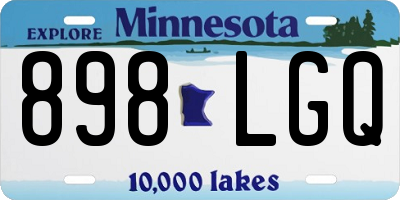 MN license plate 898LGQ