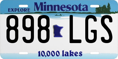 MN license plate 898LGS
