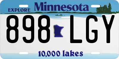 MN license plate 898LGY