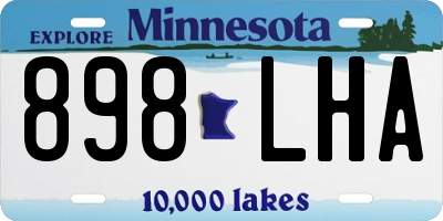 MN license plate 898LHA