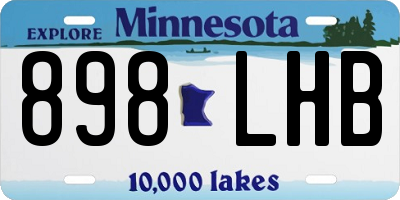 MN license plate 898LHB