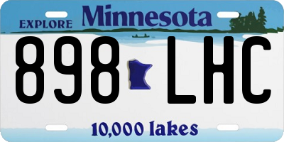 MN license plate 898LHC