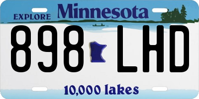 MN license plate 898LHD