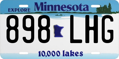 MN license plate 898LHG