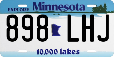 MN license plate 898LHJ