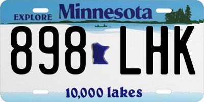 MN license plate 898LHK