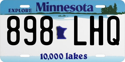 MN license plate 898LHQ