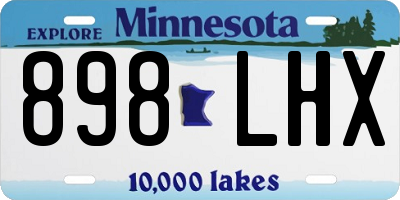 MN license plate 898LHX
