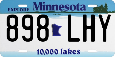 MN license plate 898LHY