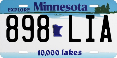 MN license plate 898LIA