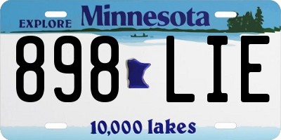 MN license plate 898LIE