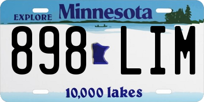 MN license plate 898LIM