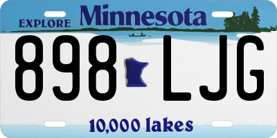 MN license plate 898LJG