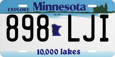 MN license plate 898LJI