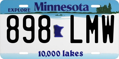 MN license plate 898LMW
