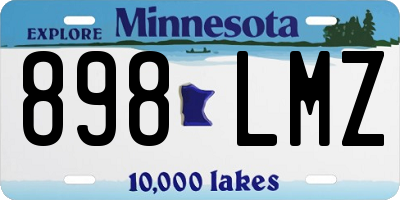 MN license plate 898LMZ