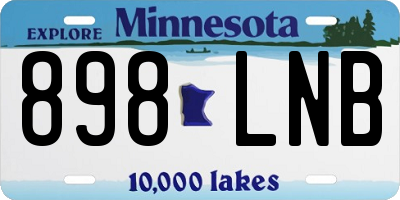 MN license plate 898LNB
