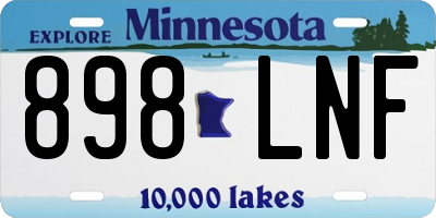MN license plate 898LNF