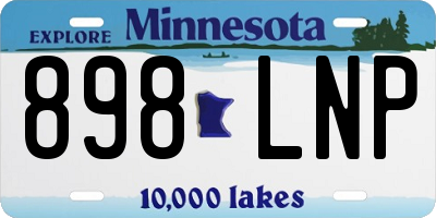 MN license plate 898LNP