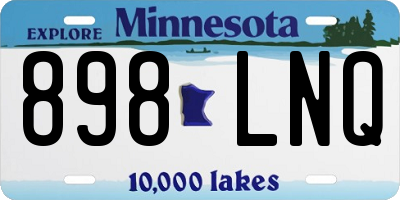 MN license plate 898LNQ