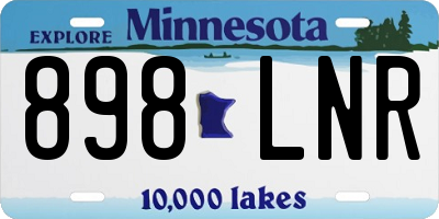 MN license plate 898LNR