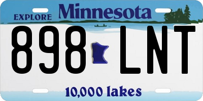MN license plate 898LNT