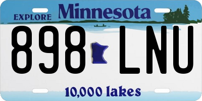 MN license plate 898LNU