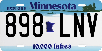 MN license plate 898LNV