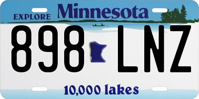 MN license plate 898LNZ