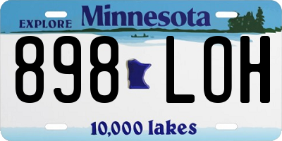 MN license plate 898LOH
