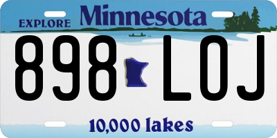 MN license plate 898LOJ