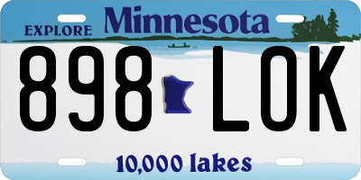 MN license plate 898LOK