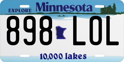 MN license plate 898LOL