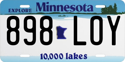 MN license plate 898LOY