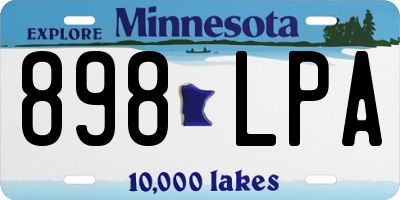 MN license plate 898LPA