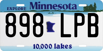 MN license plate 898LPB