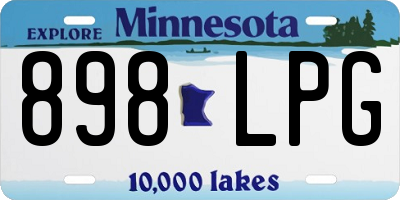 MN license plate 898LPG