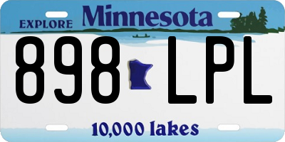 MN license plate 898LPL