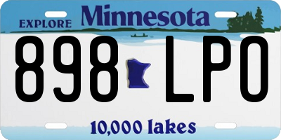 MN license plate 898LPO