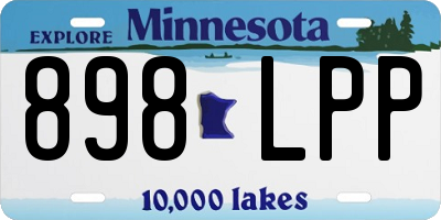 MN license plate 898LPP