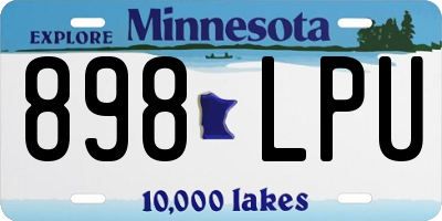 MN license plate 898LPU